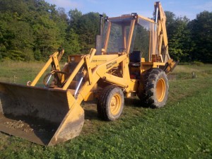 Backhoe 1 front left